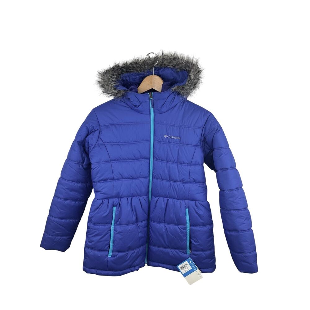 NWT Columbia Girl's Winter Puffer Coat XL Faux Fur
